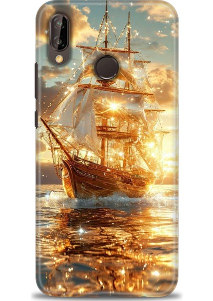 Huawei P20 Lite Kılıf Hd Baskılı Kılıf + Seramik Tam Kaplayan Ekran Koruyucu 234