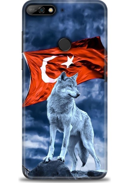 Huawei Y7 2018 Kılıf Hd Baskılı Kılıf + Seramik Tam Kaplayan Ekran Koruyucu 36