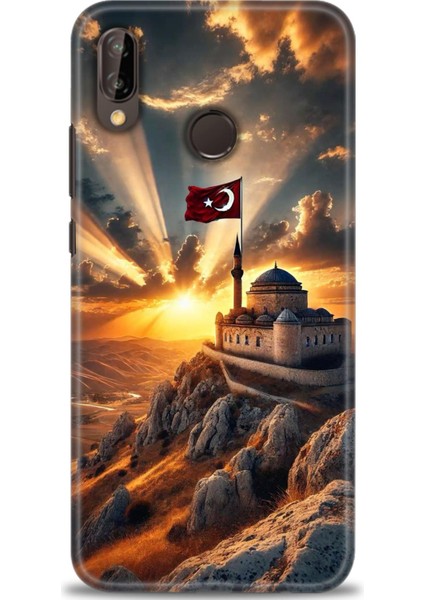 Huawei P20 Lite Kılıf Hd Baskılı Kılıf + Seramik Tam Kaplayan Ekran Koruyucu 229