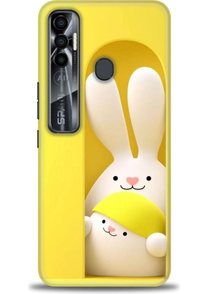 Tecno Spark 7 Pro Kılıf Hd Baskılı Kılıf + Seramik Tam Kaplayan Ekran Koruyucu 72