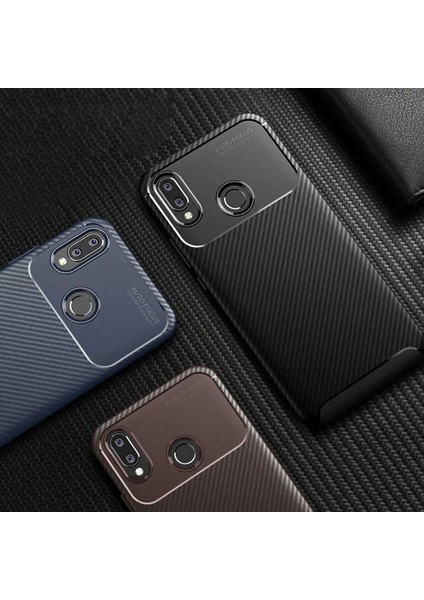Huawei Honor Play Kılıf Lacivert Karbon Silikon Orijinal Esnek Ince Geliştirilmiş Dayanıklı Darbe Karşıtı Koruyucu Yeni Nesil Tasarım (Huawei Honor Play, Lacivert) modelleri