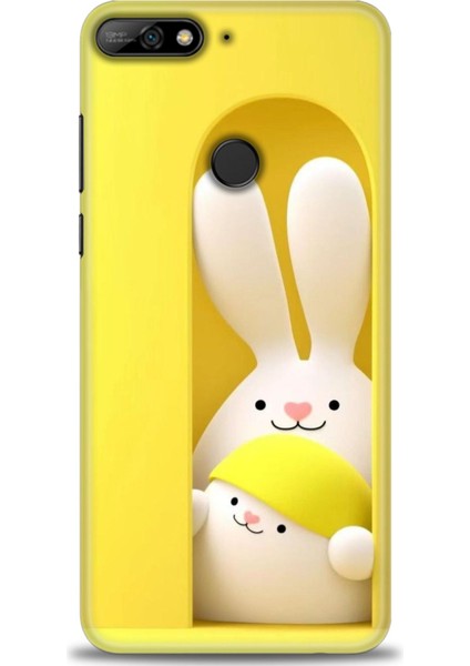 Huawei Y7 2018 Kılıf Hd Baskılı Kılıf + Seramik Tam Kaplayan Ekran Koruyucu 76