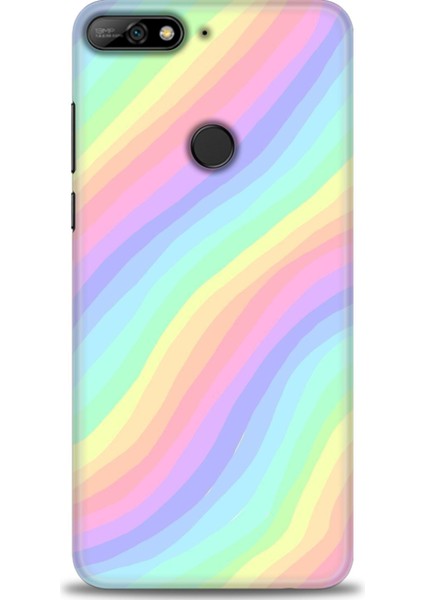 Huawei Y7 2018 Kılıf Hd Baskılı Kılıf + Seramik Tam Kaplayan Ekran Koruyucu 427