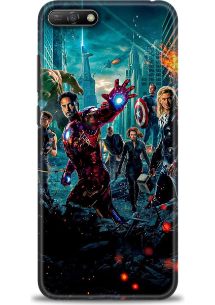 Huawei Y6 2018 Kılıf Hd Baskılı Kılıf + Seramik Tam Kaplayan Ekran Koruyucu 100