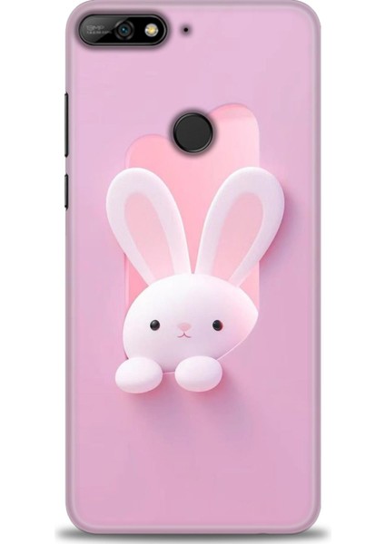 Huawei Y7 2018 Kılıf Hd Baskılı Kılıf + Seramik Tam Kaplayan Ekran Koruyucu 74