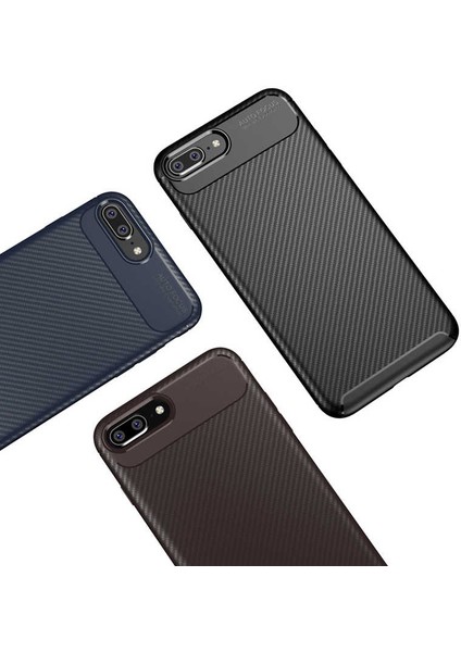 Apple iPhone 7 Plus Kılıf Lacivert Karbon Silikon Orijinal Esnek Ince Geliştirilmiş Dayanıklı Darbe Karşıtı Koruyucu Yeni Nesil Tasarım (Apple iPhone 7 Plus, Lacivert)