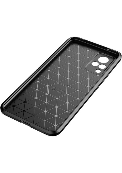 Vivo V21 Kılıf Lacivert Karbon Silikon Orijinal Esnek Ince Geliştirilmiş Dayanıklı Darbe Karşıtı Koruyucu Yeni Nesil Tasarım (Vivo V21, Lacivert)