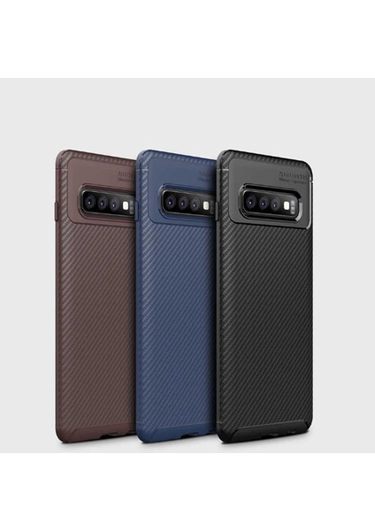 Samsung Galaxy S10 Plus Kılıf Kahverengi Karbon Silikon Orijinal Esnek Ince Geliştirilmiş Dayanıklı Darbe Karşıtı Koruyucu Yeni Nesil Tasarım (Samsung Galaxy S10 Plus, Kahverengi) fiyatları