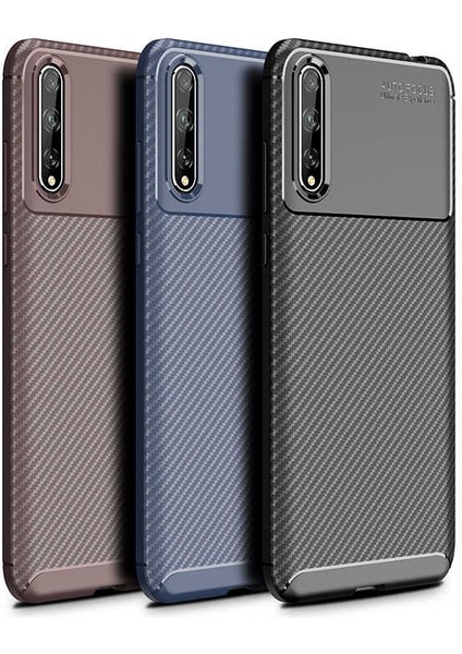 Huawei P Smart S / Y8P Kılıf Lacivert Karbon Silikon Orijinal Esnek Ince Geliştirilmiş Dayanıklı Darbe Karşıtı Koruyucu Yeni Nesil Tasarım (Huawei P Smart S / Y8P, Lacivert) fiyatları