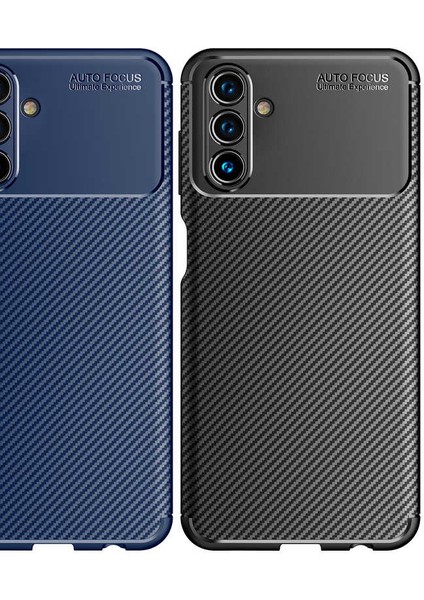Samsung Galaxy A04S Kılıf Lacivert Karbon Silikon Orijinal Esnek Ince Geliştirilmiş Dayanıklı Darbe Karşıtı Yeni Nesil Tasarım (Samsung Galaxy A04S, Lacivert)