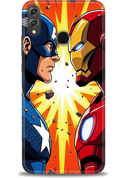 Huawei Honor 8x Kılıf Hd Baskılı Kılıf + Seramik Tam Kaplayan Ekran Koruyucu 93
