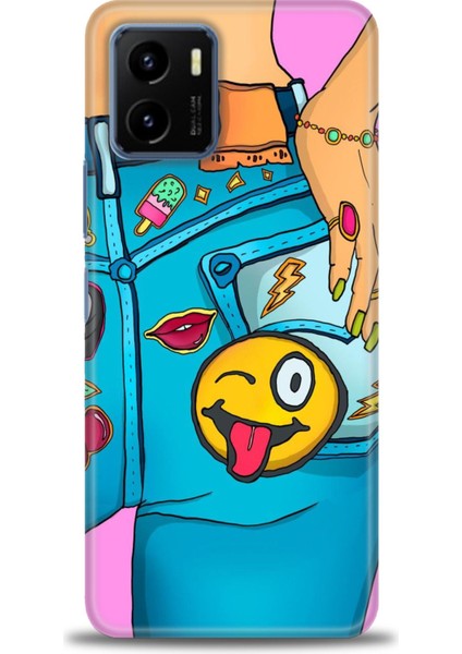 Vivo Y15S Kılıf Hd Baskılı Kılıf + Seramik Tam Kaplayan Ekran Koruyucu 448
