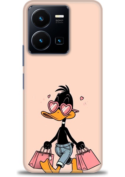 Vivo Y22S Kılıf Hd Baskılı Kılıf + Seramik Tam Kaplayan Ekran Koruyucu 405