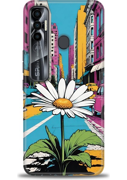 Tecno Spark 7 Pro Kılıf Hd Baskılı Kılıf + Seramik Tam Kaplayan Ekran Koruyucu 443