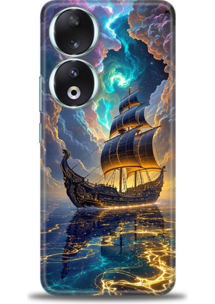 Huawei Honor 90 Kılıf Hd Baskılı Kılıf + Seramik Tam Kaplayan Ekran Koruyucu 233