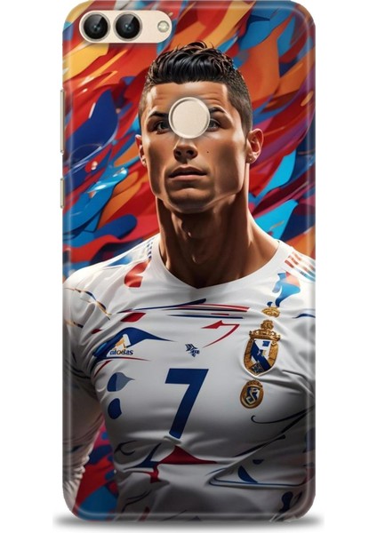Huawei P Smart Kılıf Hd Baskılı Kılıf + Seramik Tam Kaplayan Ekran Koruyucu 6