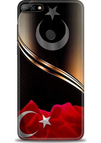 Huawei Y7 2018 Kılıf Hd Baskılı Kılıf + Seramik Tam Kaplayan Ekran Koruyucu 33