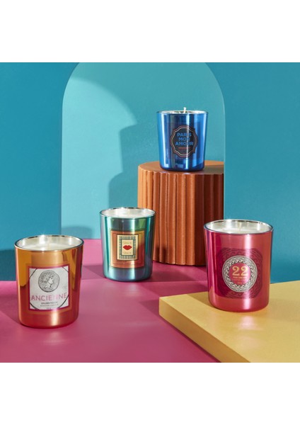 Pop Art Koleksiyonu Paris Mon Amour Orange Bloom Kokulu Mum modelleri