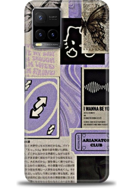 Vivo Y33S Kılıf Hd Baskılı Kılıf + Seramik Tam Kaplayan Ekran Koruyucu 208