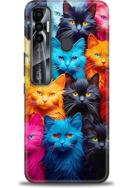 Tecno Spark 7 Pro Kılıf Hd Baskılı Kılıf + Seramik Tam Kaplayan Ekran Koruyucu 70