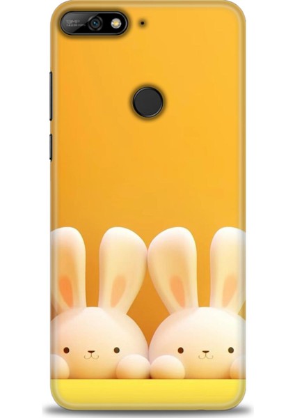 Huawei Y7 2018 Kılıf Hd Baskılı Kılıf + Seramik Tam Kaplayan Ekran Koruyucu 78
