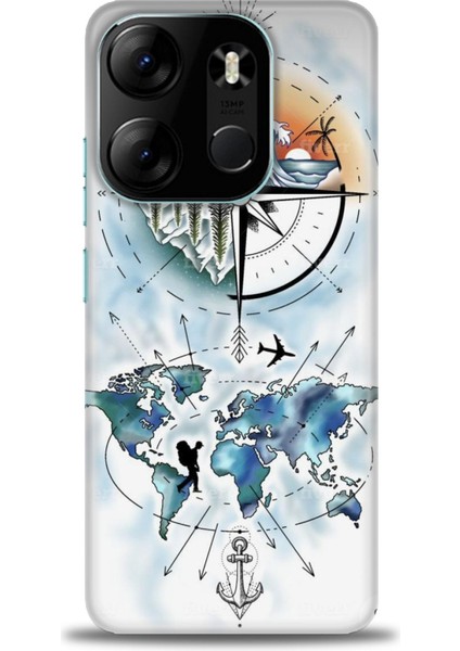 Tecno Spark Go 2023 Kılıf Hd Baskılı Kılıf + Seramik Tam Kaplayan Ekran Koruyucu 82