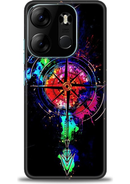 Tecno Spark Go 2023 Kılıf Hd Baskılı Kılıf + Seramik Tam Kaplayan Ekran Koruyucu 86