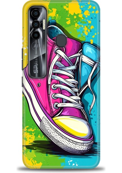 Tecno Spark 7 Pro Kılıf Hd Baskılı Kılıf + Seramik Tam Kaplayan Ekran Koruyucu 441
