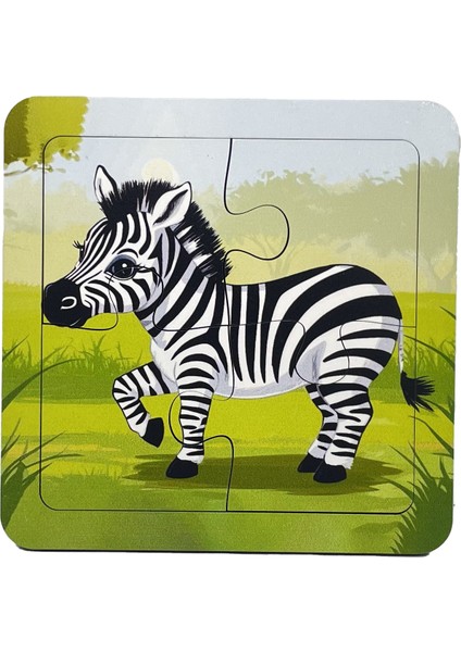 Ahşap 4 Parçalı 3 Set Çocuk Puzzle Set2