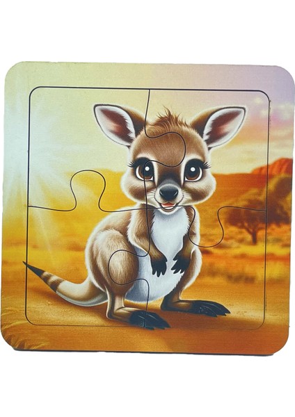 Ahşap 4 Parçalı 3 Set Çocuk Puzzle Set2