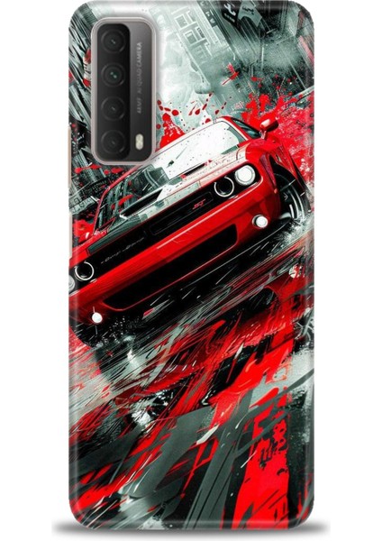 Huawei P Smart 2021 Kılıf Hd Baskılı Kılıf + Seramik Tam Kaplayan Ekran Koruyucu 106