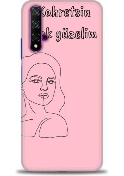 Huawei Nova 5t Kılıf Hd Baskılı Kılıf + Seramik Tam Kaplayan Ekran Koruyucu 162