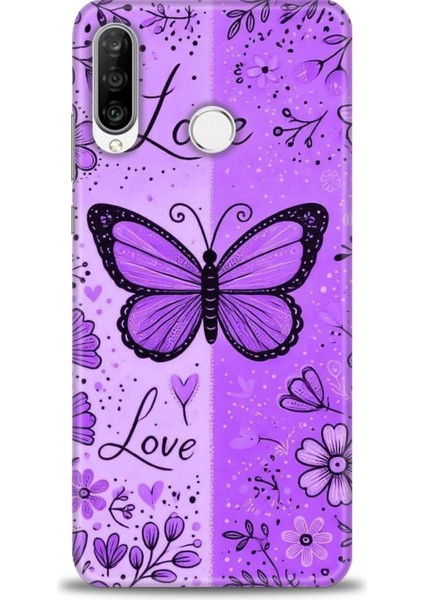 Huawei P30 Lite Kılıf Hd Baskılı Kılıf + Seramik Tam Kaplayan Ekran Koruyucu 298