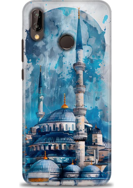 Huawei P20 Lite Kılıf Hd Baskılı Kılıf + Seramik Tam Kaplayan Ekran Koruyucu 228