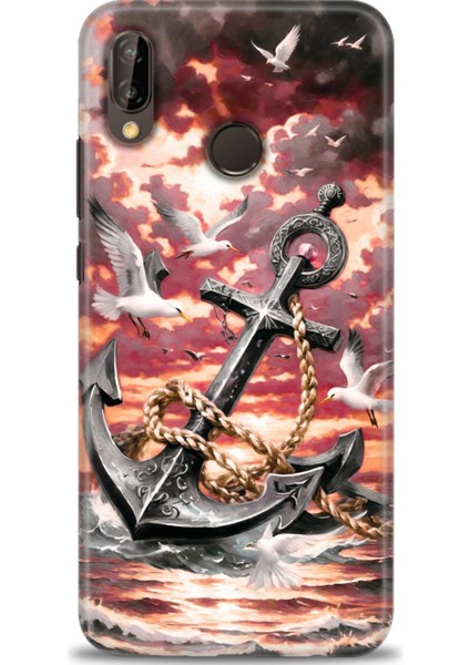 Huawei P20 Lite Kılıf Hd Baskılı Kılıf + Seramik Tam Kaplayan Ekran Koruyucu 231