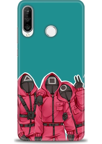Huawei P30 Lite Kılıf Hd Baskılı Kılıf + Seramik Tam Kaplayan Ekran Koruyucu 290