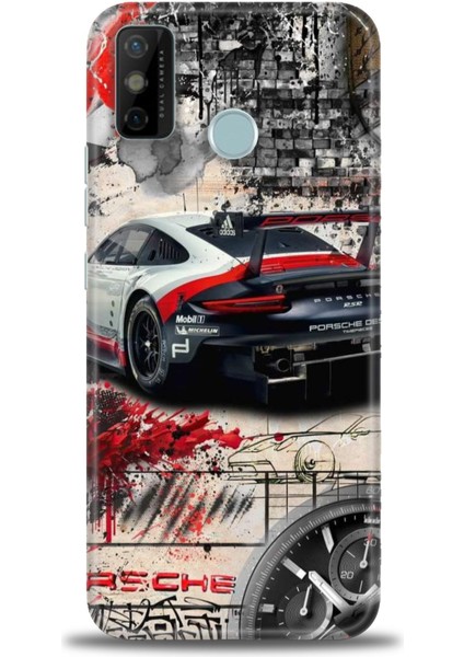 Tecno Spark 6 Go Kılıf Hd Baskılı Kılıf + Seramik Tam Kaplayan Ekran Koruyucu 484