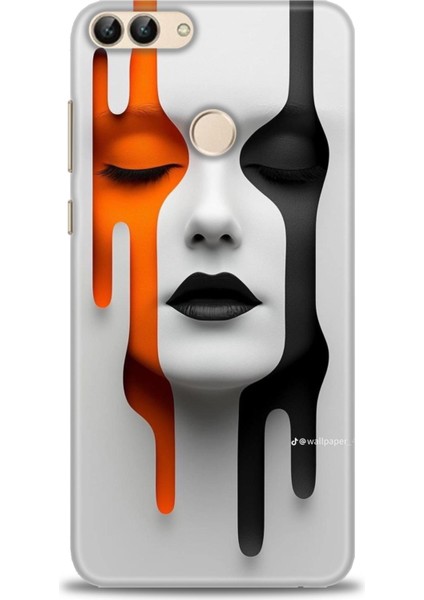 Huawei P Smart Kılıf Hd Baskılı Kılıf + Seramik Tam Kaplayan Ekran Koruyucu 143