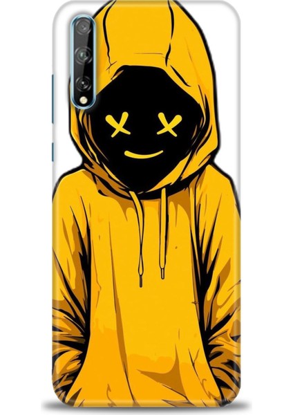 Huawei P Smart S Kılıf Hd Baskılı Kılıf + Seramik Tam Kaplayan Ekran Koruyucu 358