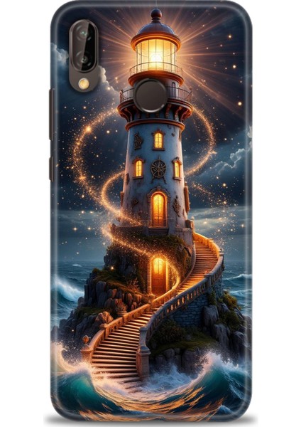 Huawei P20 Lite Kılıf Hd Baskılı Kılıf + Seramik Tam Kaplayan Ekran Koruyucu 232