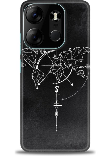 Tecno Spark Go 2023 Kılıf Hd Baskılı Kılıf + Seramik Tam Kaplayan Ekran Koruyucu 87