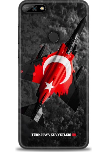 Huawei Y7 2018 Kılıf Hd Baskılı Kılıf + Seramik Tam Kaplayan Ekran Koruyucu 37
