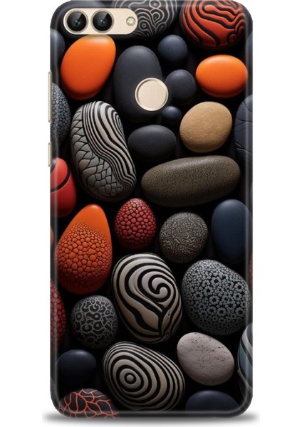 Huawei P Smart Kılıf Hd Baskılı Kılıf + Seramik Tam Kaplayan Ekran Koruyucu 344