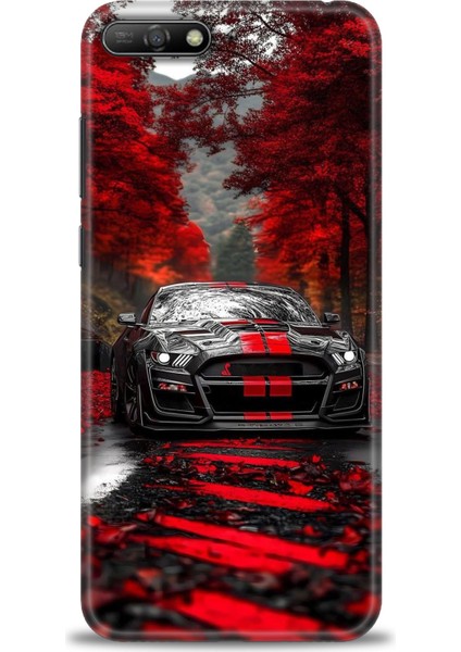 Huawei Y6 2018 Kılıf Hd Baskılı Kılıf + Seramik Tam Kaplayan Ekran Koruyucu 490