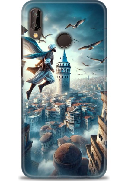 Huawei P20 Lite Kılıf Hd Baskılı Kılıf + Seramik Tam Kaplayan Ekran Koruyucu 224