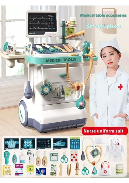 Çocuk Doktor Oyuncakları Seti Simülasyon Oskültasyon Tıbbi Kutu Bebek Hediyesi Ürün Resim Gösterileri Için Parça Sayısı Geçerli Olacaktır (Yurt Dışından)