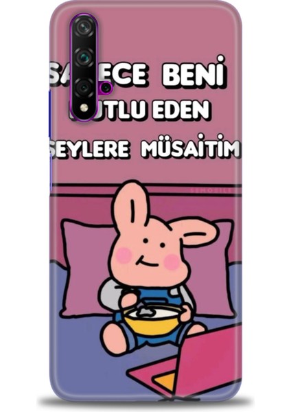Huawei Nova 5t Kılıf Hd Baskılı Kılıf + Seramik Tam Kaplayan Ekran Koruyucu 166