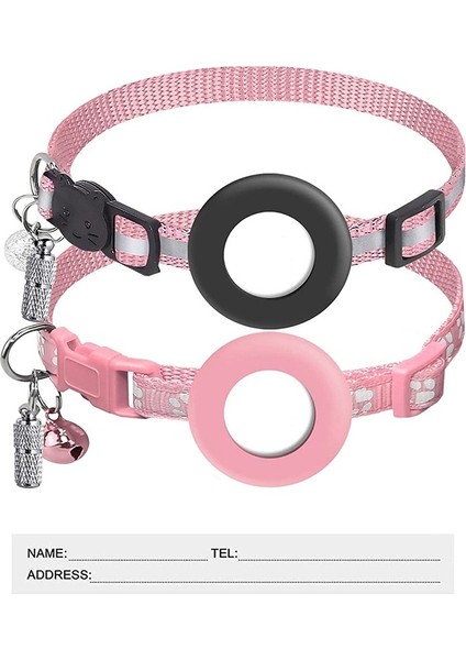 Airtag Kedi Tasmaları Için, Koparılabilir Kedi Tasması Tutucu, Pembe (Yurt Dışından)