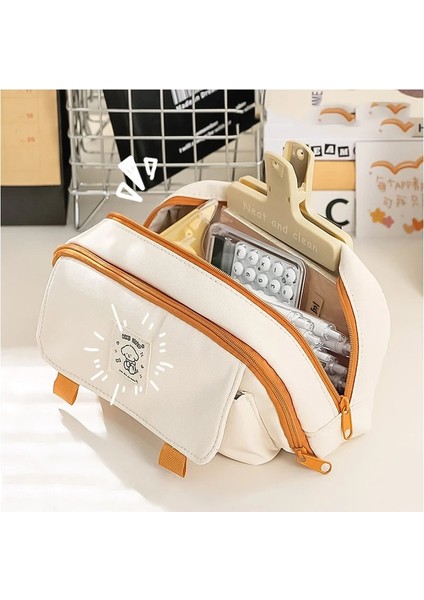 Çift Katmanlı Kalem Kutusu Büyük Kapasiteli Trousse Kalem Kutusu Okul Malzemeleri Kalemlik Sevimli Kırtasiye Estuche Escolar Kalem Kılıfı (Yurt Dışından) fırsatları