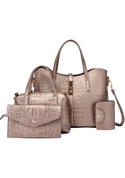 4 Dynamics Düz Renk Pu Deri Crossbody Çanta Kadın Zincir Tasarımcı Bayan Yaz Seyahat Omuz Askılı Çanta (Yurt Dışından)